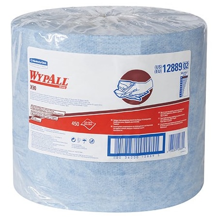 Bsc Preferred Kimberly Clark WypALL X90 Blue Heavy-Duty Jumbo Roll Wipers BUY00623931
